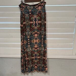 Zenobia Multicolor Paisley Maxi Skirt